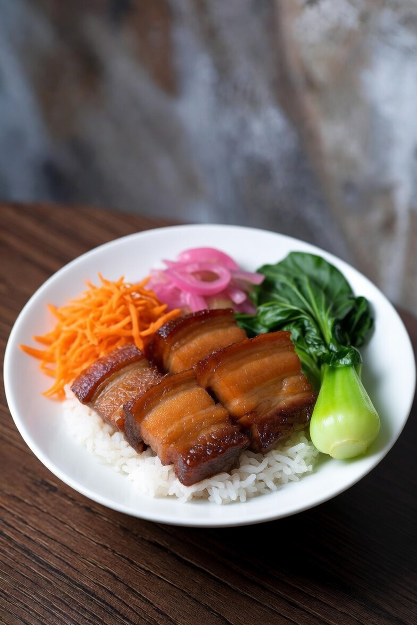 Bowl de riz composé avec poulet citronnelle et légumes — Bao Bao Versailles